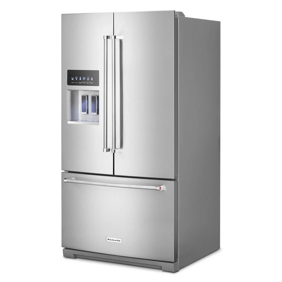 26.8 Cu. Ft. Standard-Depth French Door Refrigerator with Exterior Ice and Water Dispenser KRFF577KPS
