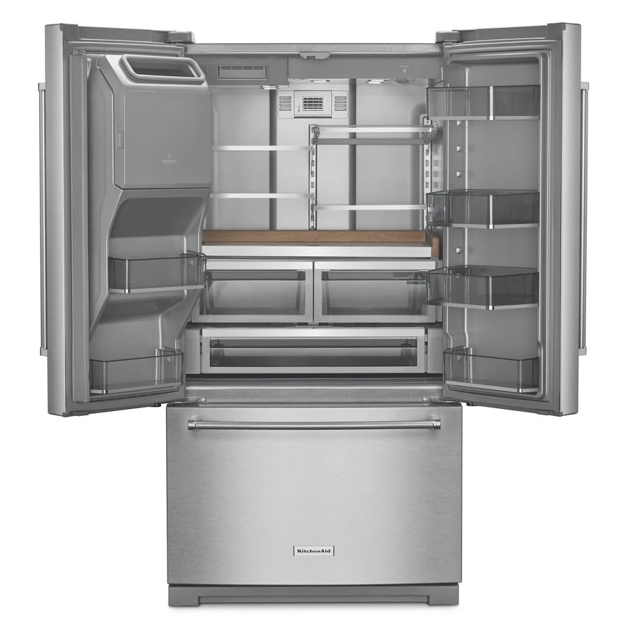 26.8 Cu. Ft. Standard-Depth French Door Refrigerator with Exterior Ice and Water Dispenser KRFF577KPS