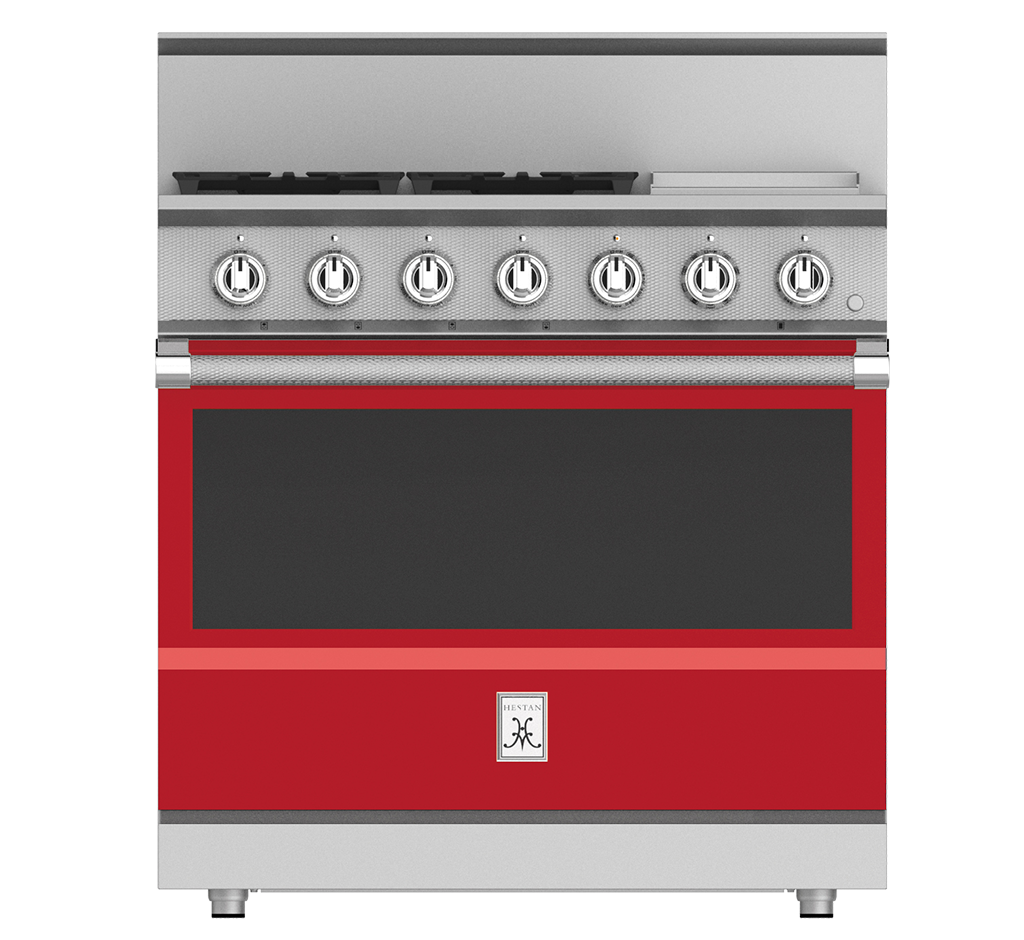 36" 4-Burner All Gas Range with 12" Griddle KRG364GDRD