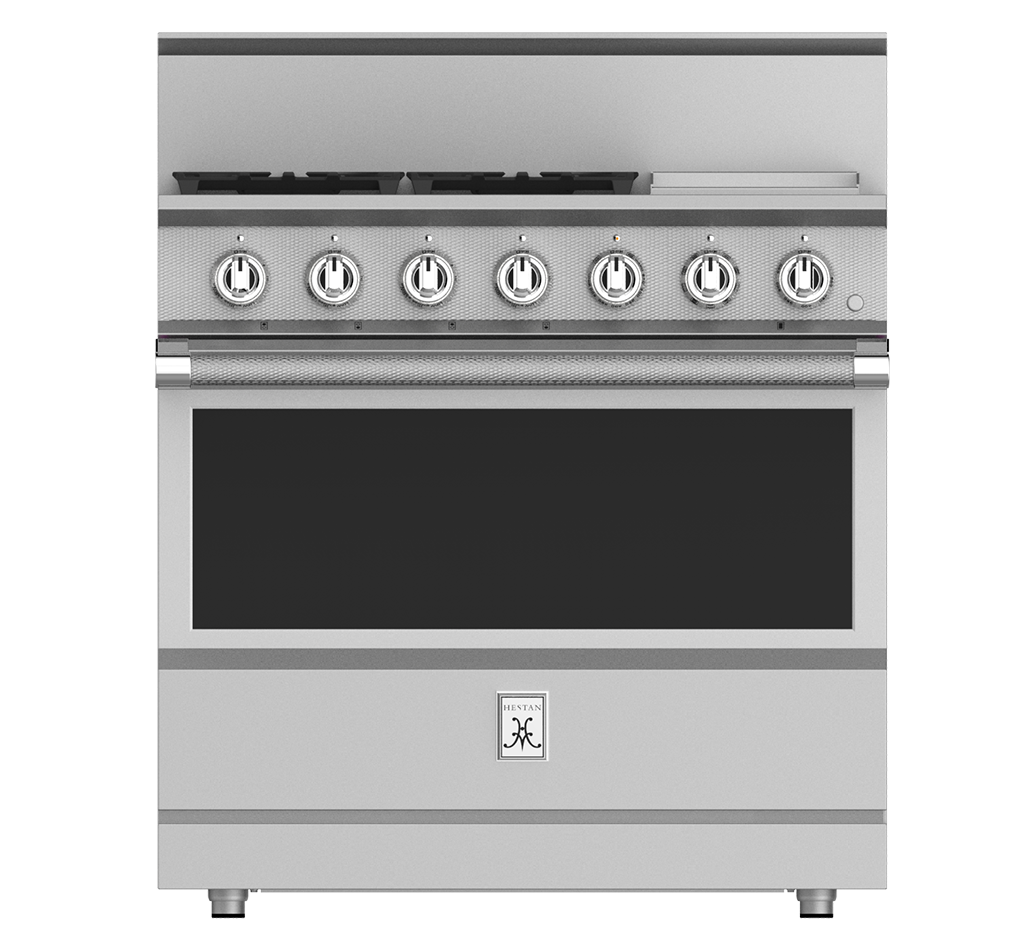 36" 4-Burner All Gas Range with 12" Griddle KRG364GDSS