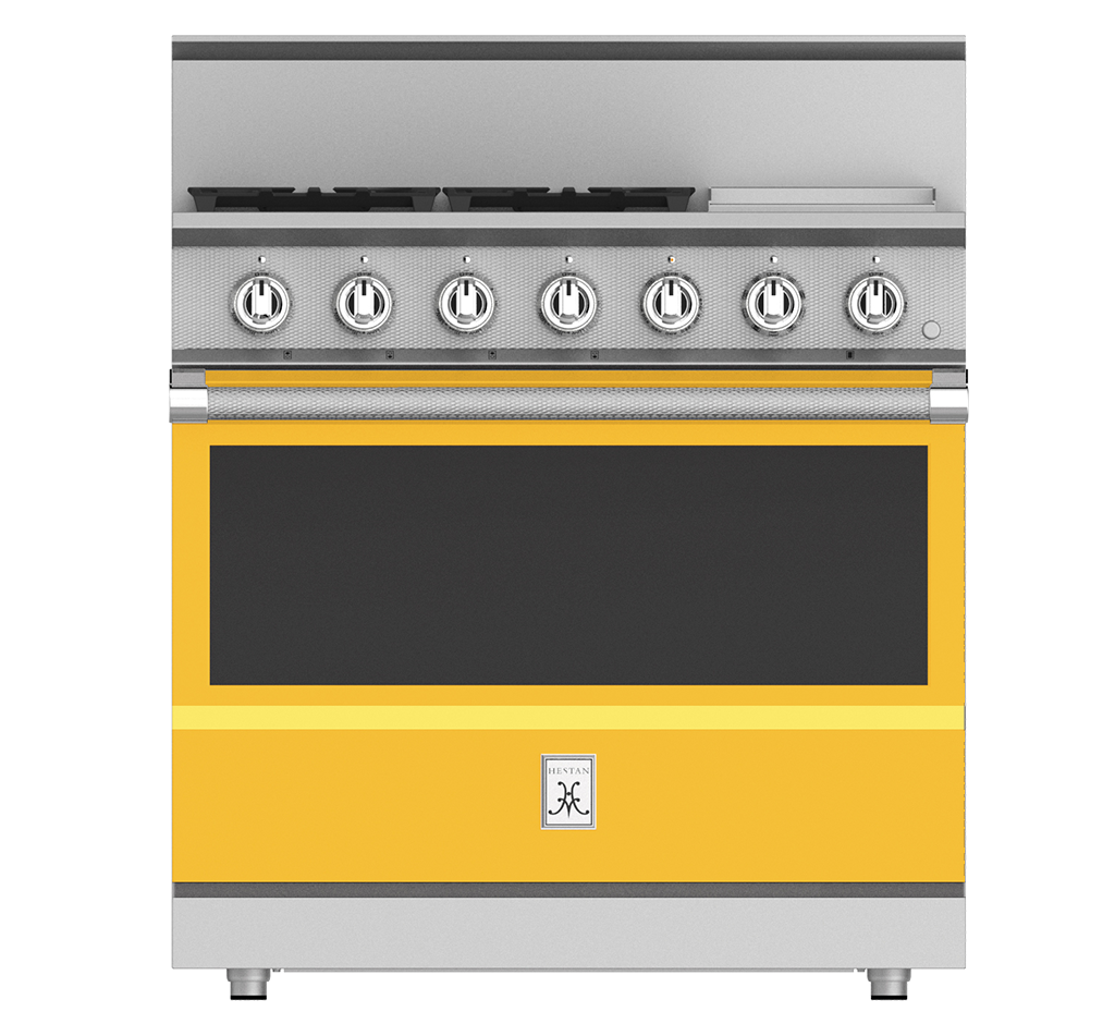36" 4-Burner All Gas Range with 12" Griddle KRG364GDYW