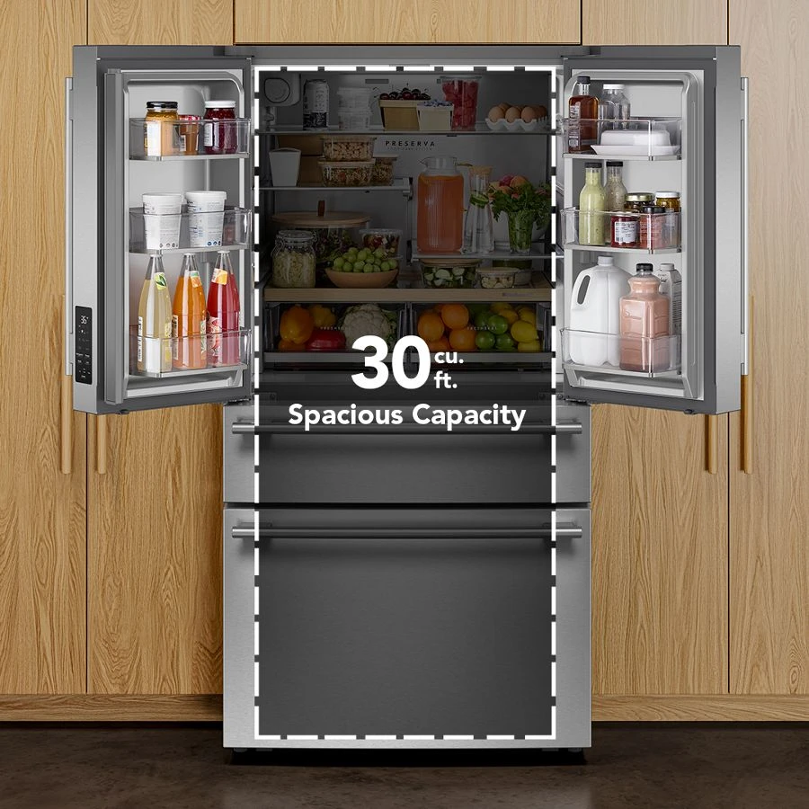 30 Cu. Ft. French Door Refrigerator With Interior Water And Ice And Freshchill™ Full-width Refrigerated Drawer KRMF336SPS
