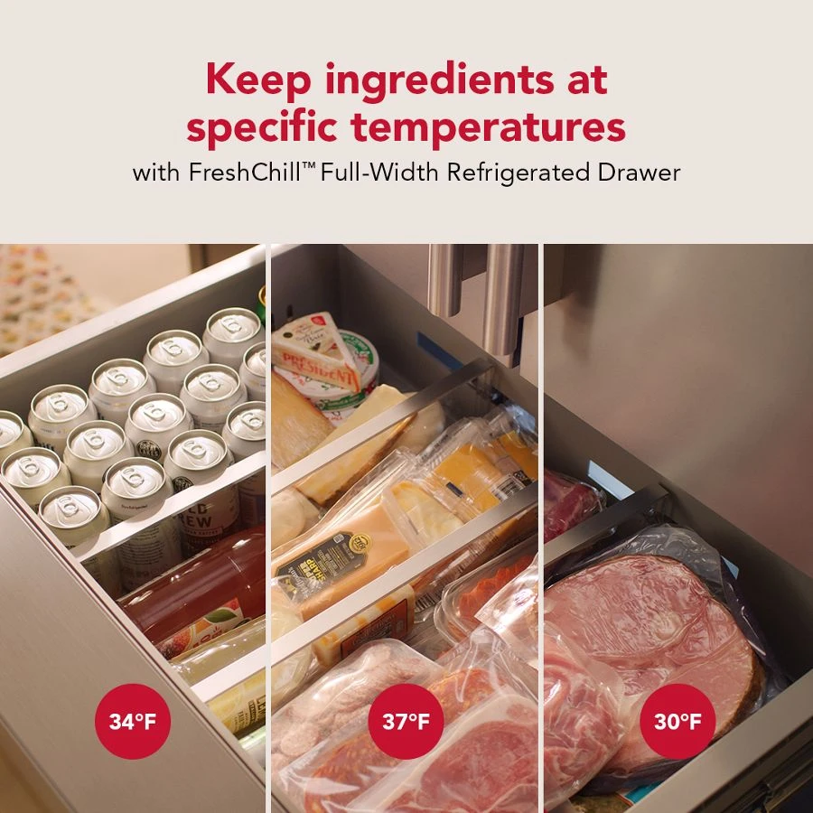30 Cu. Ft. French Door Refrigerator With Interior Water And Ice And Freshchill™ Full-width Refrigerated Drawer KRMF336SPS
