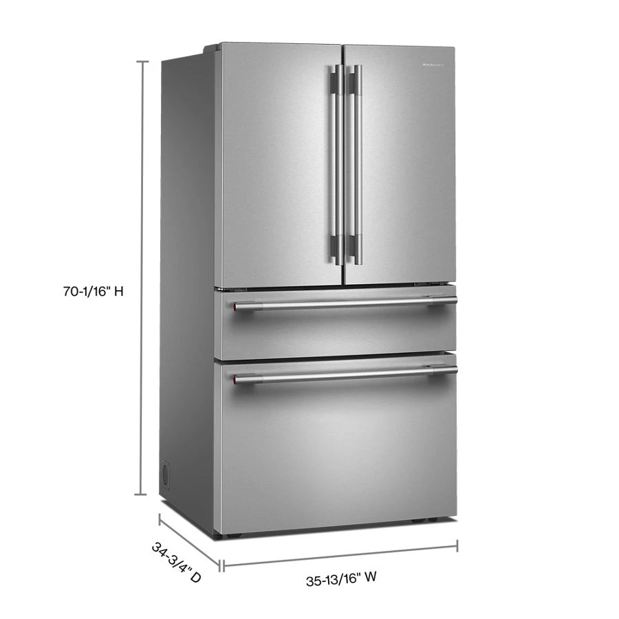 30 Cu. Ft. French Door Refrigerator With Interior Water And Ice And Freshchill™ Full-width Refrigerated Drawer KRMF336SPS