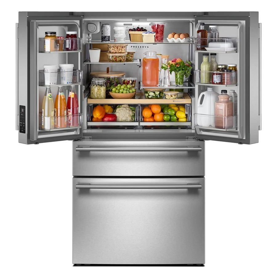30 Cu. Ft. French Door Refrigerator With Interior Water And Ice And Freshchill™ Full-width Refrigerated Drawer KRMF336SPS