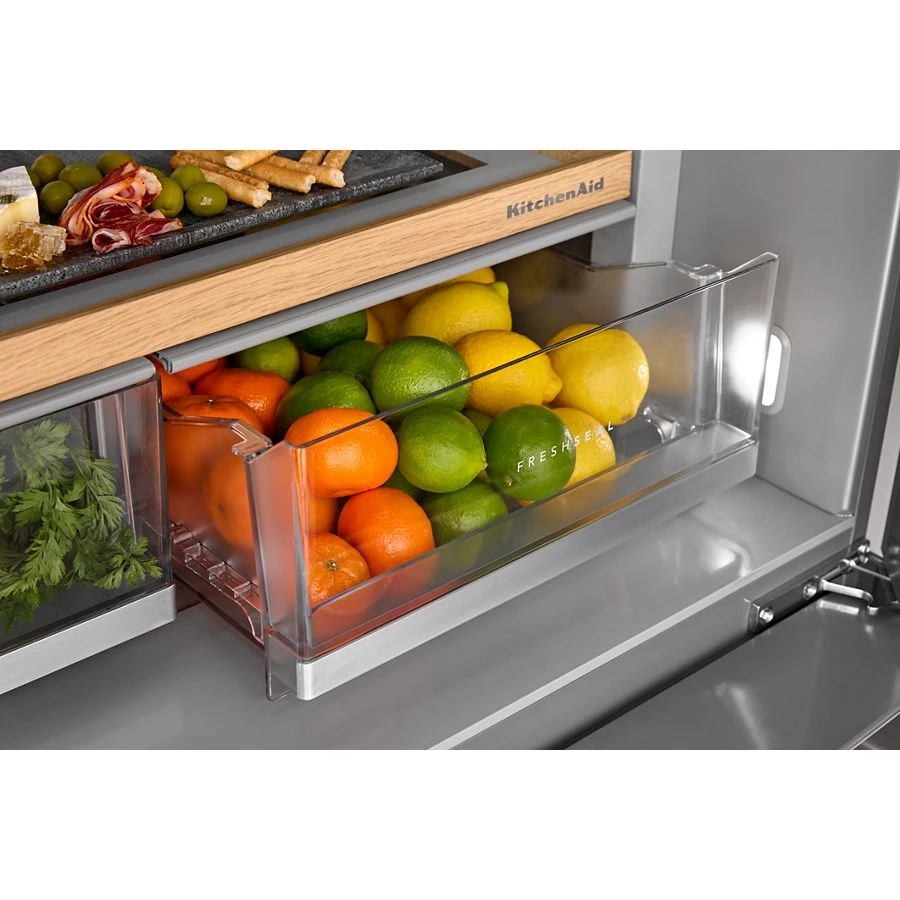 30 Cu. Ft. French Door Refrigerator With Interior Water And Ice And Freshchill™ Full-width Refrigerated Drawer KRMF336SPS