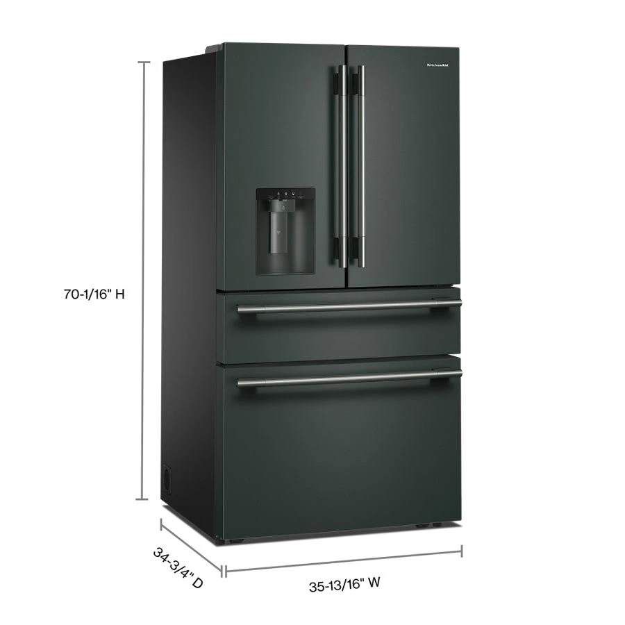 29 cu. ft. French Door Refrigerator with Exterior Water and Ice and FreshChill™ Full-Width Refrigerated Drawer KRMF436SJP