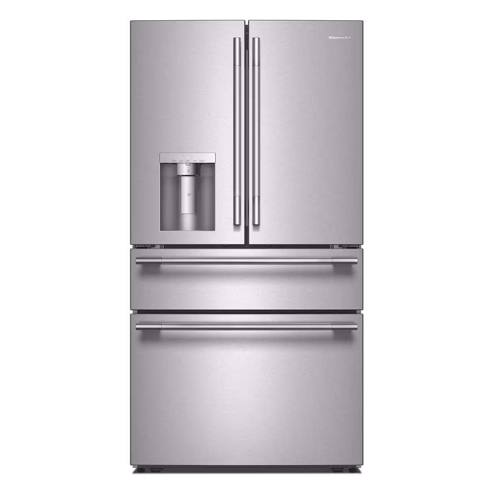 29 cu. ft. French Door Refrigerator with Exterior Water and Ice and FreshChill™ Full-Width Refrigerated Drawer KRMF436SPS