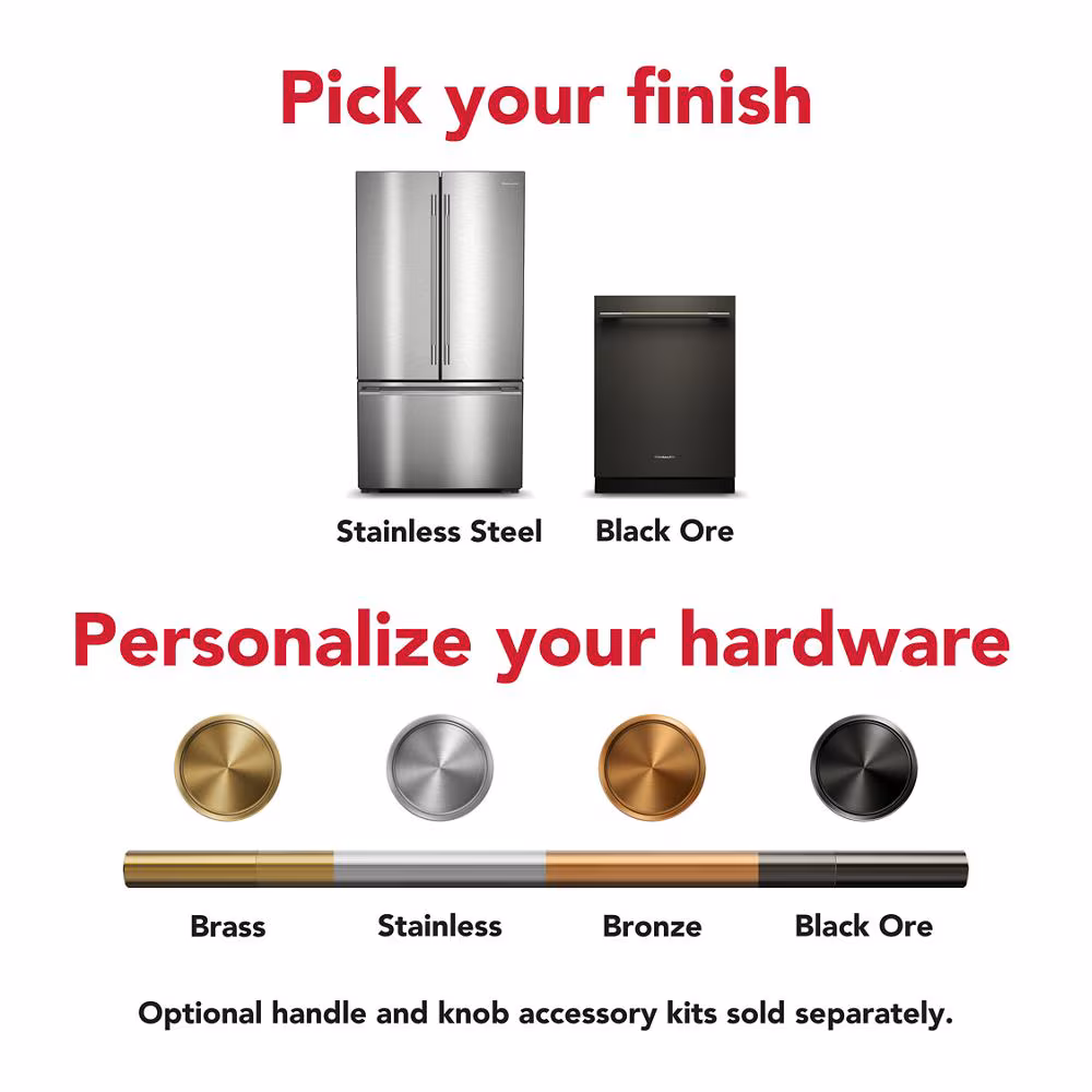 29 cu. ft. French Door Refrigerator with Exterior Water and Ice and FreshChill™ Full-Width Refrigerated Drawer KRMF436SPS