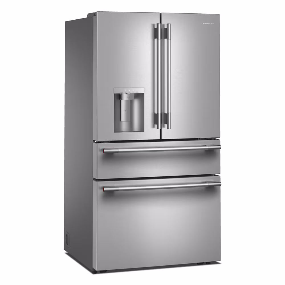 29 cu. ft. French Door Refrigerator with Exterior Water and Ice and FreshChill™ Full-Width Refrigerated Drawer KRMF436SPS