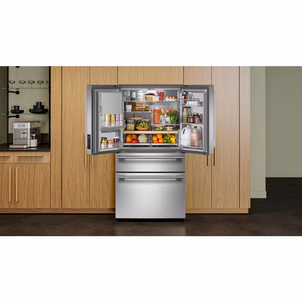 29 cu. ft. French Door Refrigerator with Exterior Water and Ice and FreshChill™ Full-Width Refrigerated Drawer KRMF436SPS