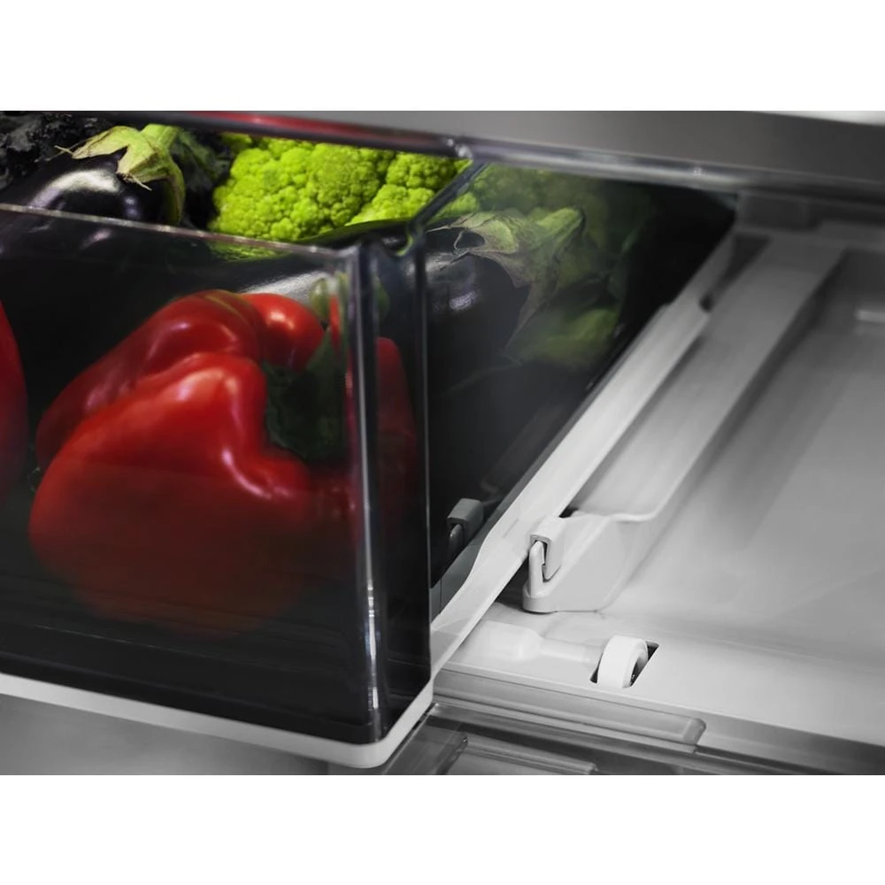 25.8 Cu. Ft. 36" Multi-Door Freestanding Refrigerator with Platinum Interior Design and PrintShield™ Finish KRMF706EBS