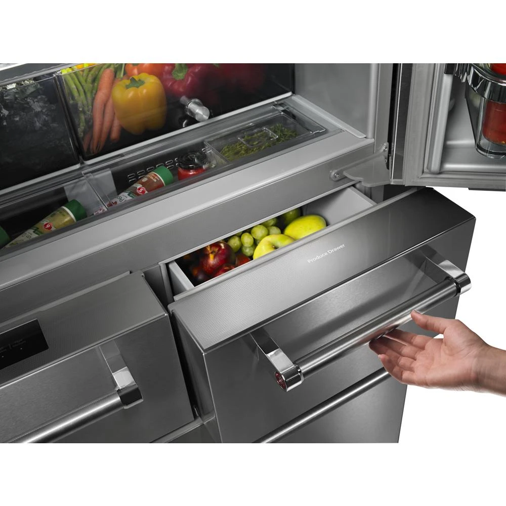 25.8 Cu. Ft. 36" Multi-Door Freestanding Refrigerator with Platinum Interior Design and PrintShield™ Finish KRMF706EBS