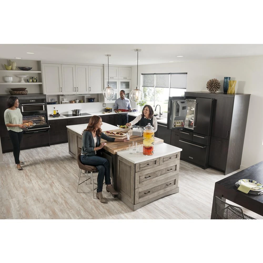 25.8 Cu. Ft. 36" Multi-Door Freestanding Refrigerator with Platinum Interior Design and PrintShield™ Finish KRMF706EBS