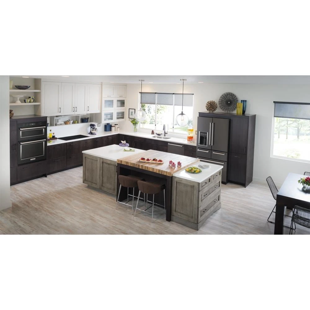 25.8 Cu. Ft. 36" Multi-Door Freestanding Refrigerator with Platinum Interior Design and PrintShield™ Finish KRMF706EBS