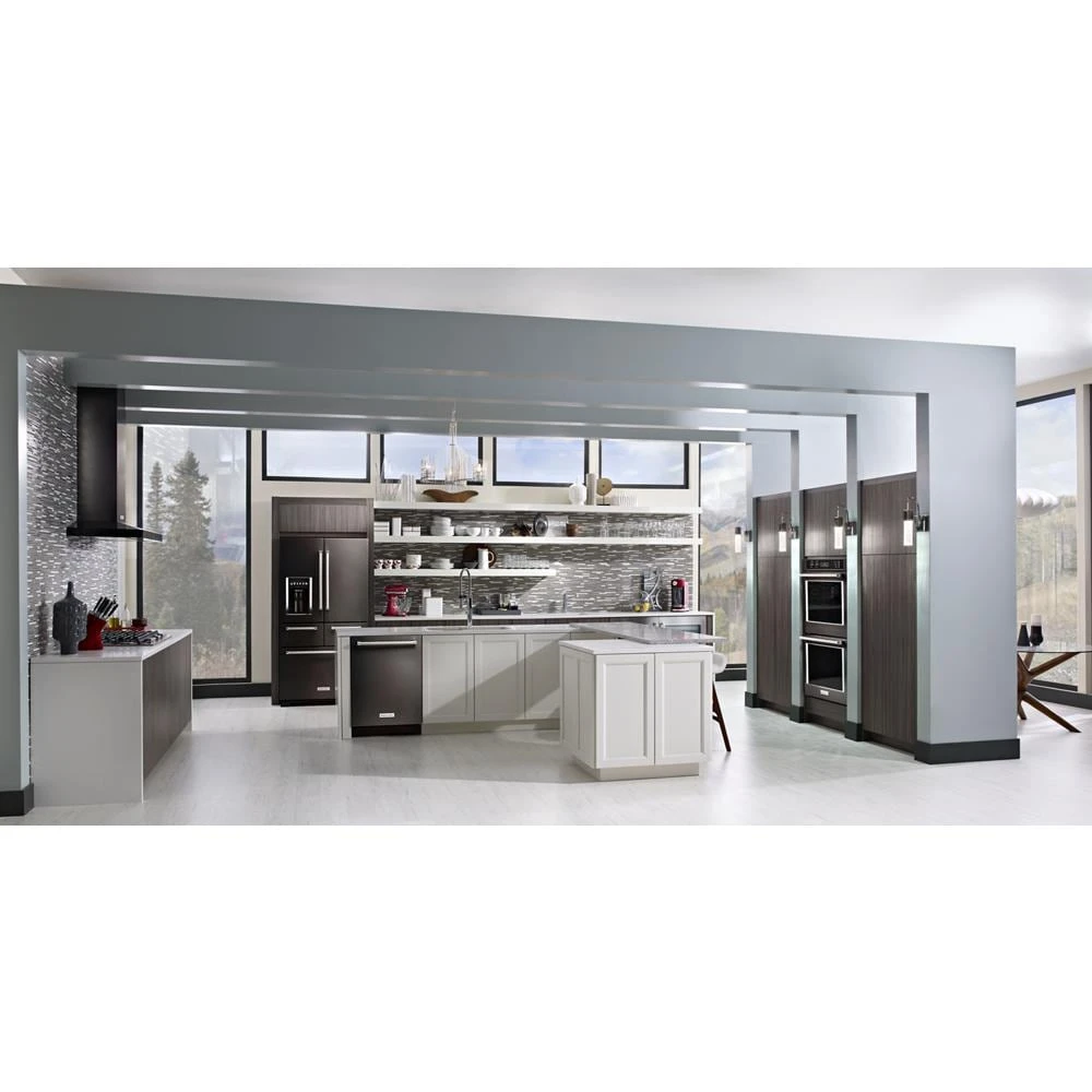 25.8 Cu. Ft. 36" Multi-Door Freestanding Refrigerator with Platinum Interior Design and PrintShield™ Finish KRMF706EBS