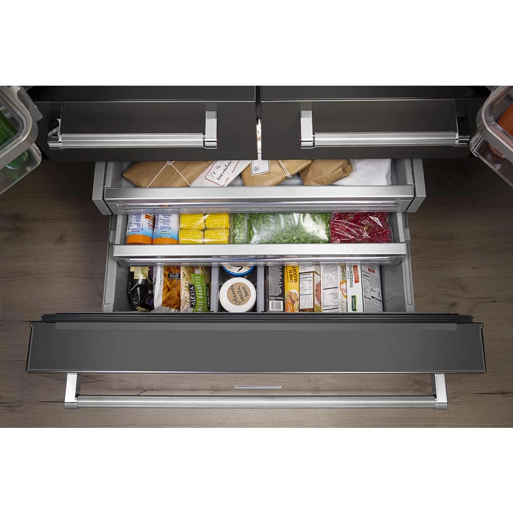 25.8 Cu. Ft. 36" Multi-Door Freestanding Refrigerator with Platinum Interior Design KRMF706ESS