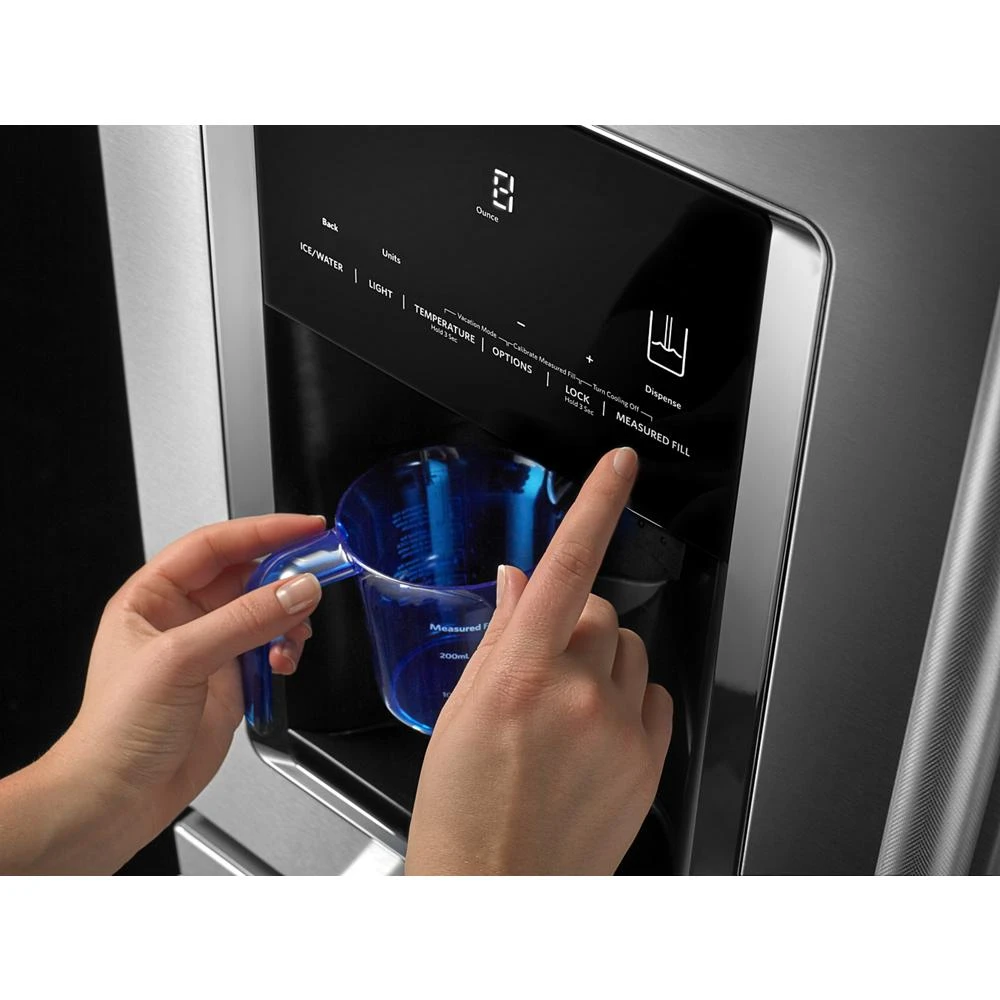 25.8 Cu. Ft. 36" Multi-Door Freestanding Refrigerator with Platinum Interior Design KRMF706ESS