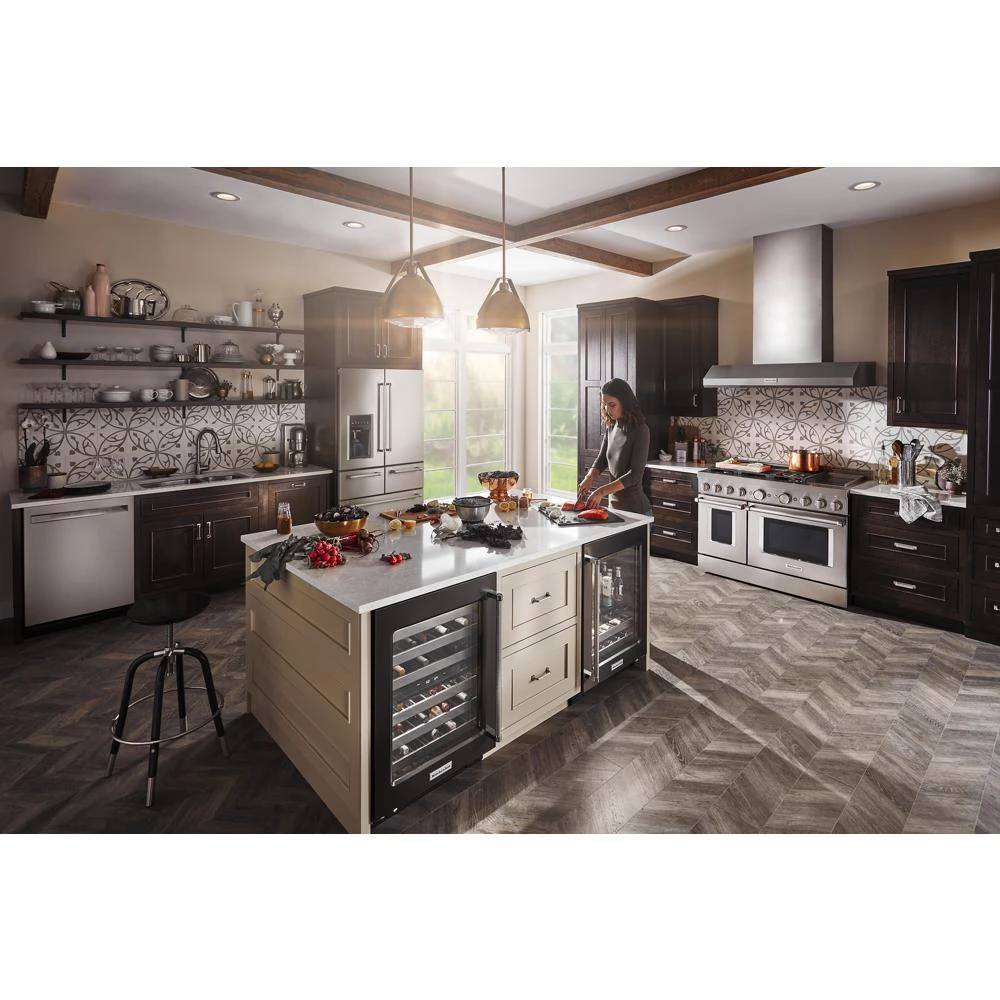 25.8 Cu. Ft. 36" Multi-Door Freestanding Refrigerator with Platinum Interior Design KRMF706ESS