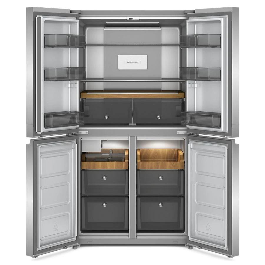 19.4 cu. ft. 36-inch wide Counter-Depth 4-Door Refrigerator with PrintShield Finish KRQC506MPS