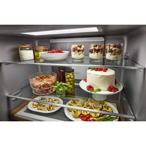 19.4 cu. ft. 36-inch wide Counter-Depth 4-Door Refrigerator with PrintShield Finish KRQC506MPS