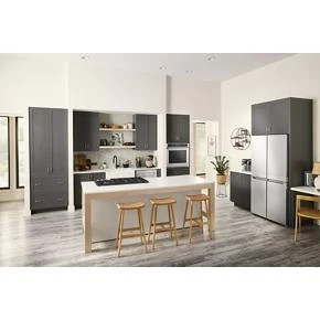 19.4 cu. ft. 36-inch wide Counter-Depth 4-Door Refrigerator with PrintShield Finish KRQC506MPS