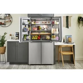 19.4 cu. ft. 36-inch wide Counter-Depth 4-Door Refrigerator with PrintShield Finish KRQC506MPS