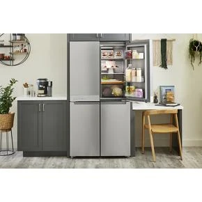 19.4 cu. ft. 36-inch wide Counter-Depth 4-Door Refrigerator with PrintShield Finish KRQC506MPS