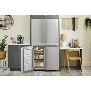 19.4 cu. ft. 36-inch wide Counter-Depth 4-Door Refrigerator with PrintShield Finish KRQC506MPS