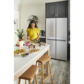 19.4 cu. ft. 36-inch wide Counter-Depth 4-Door Refrigerator with PrintShield Finish KRQC506MPS