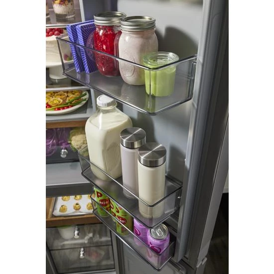 19.4 cu. ft. 36-inch wide Counter-Depth 4-Door Refrigerator with PrintShield Finish KRQC506MPS