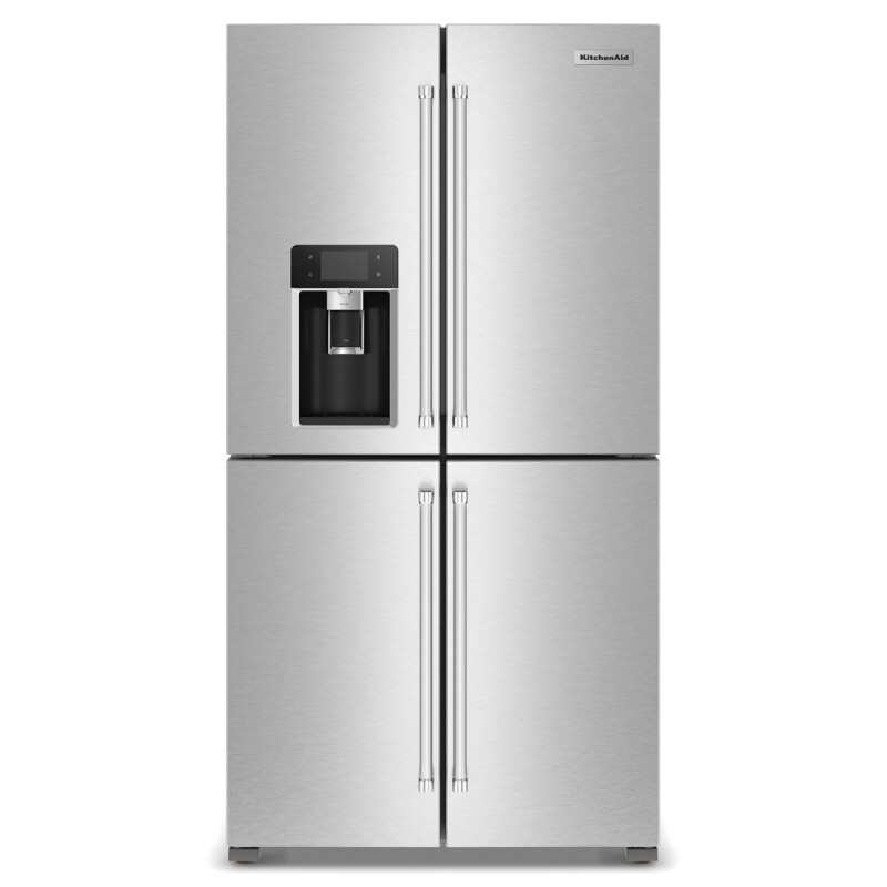 KitchenAid 36" Counter-Depth 19.4 Cu Ft 4-Door Refrigerator with Flexible Temperature Zone Fingerprint Resistant Stainless Steel KRQC736RPS Picture 1