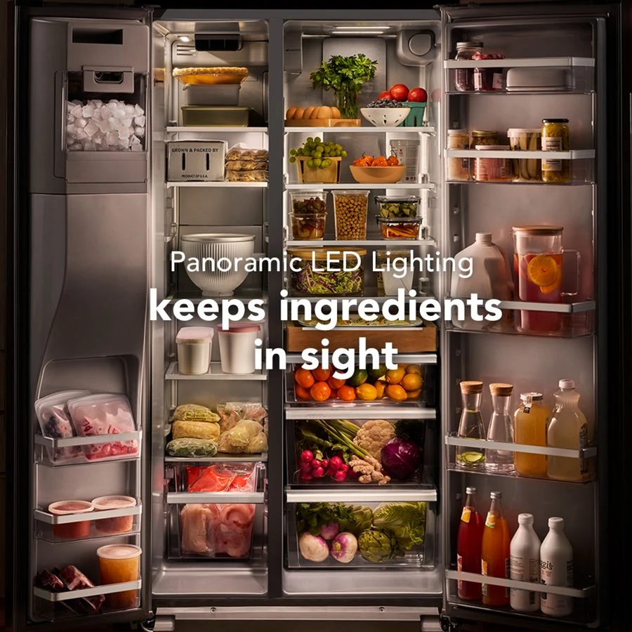 20.8 Cu. Ft. Counter-Depth Side-by-Side Refrigerator with Exterior Ice and Water Dispenser in Black Ore KRSC536RBE
