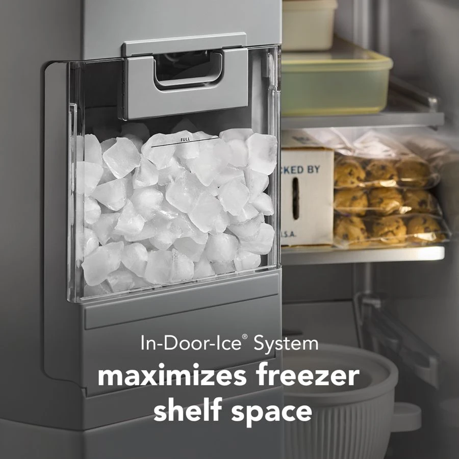 20.8 Cu. Ft. Counter-Depth Side-by-Side Refrigerator with Exterior Ice and Water Dispenser in Black Ore KRSC536RBE
