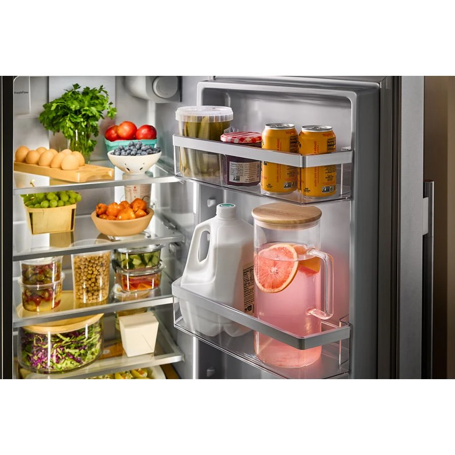 20.8 Cu. Ft. Counter-Depth Side-by-Side Refrigerator with Exterior Ice and Water Dispenser in Black Ore KRSC536RBE