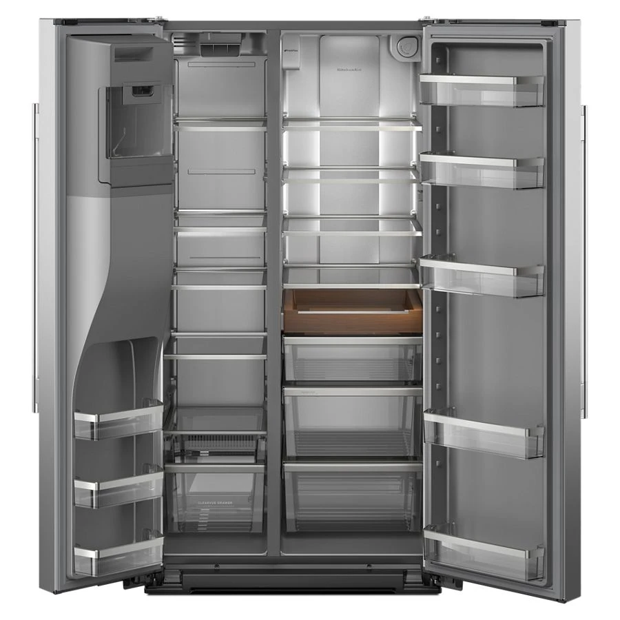 20.8 Cu. Ft. Counter-depth Side-by-side Refrigerator With Exterior Ice And Water Dispenser In Printshield® Finish KRSC536RPS