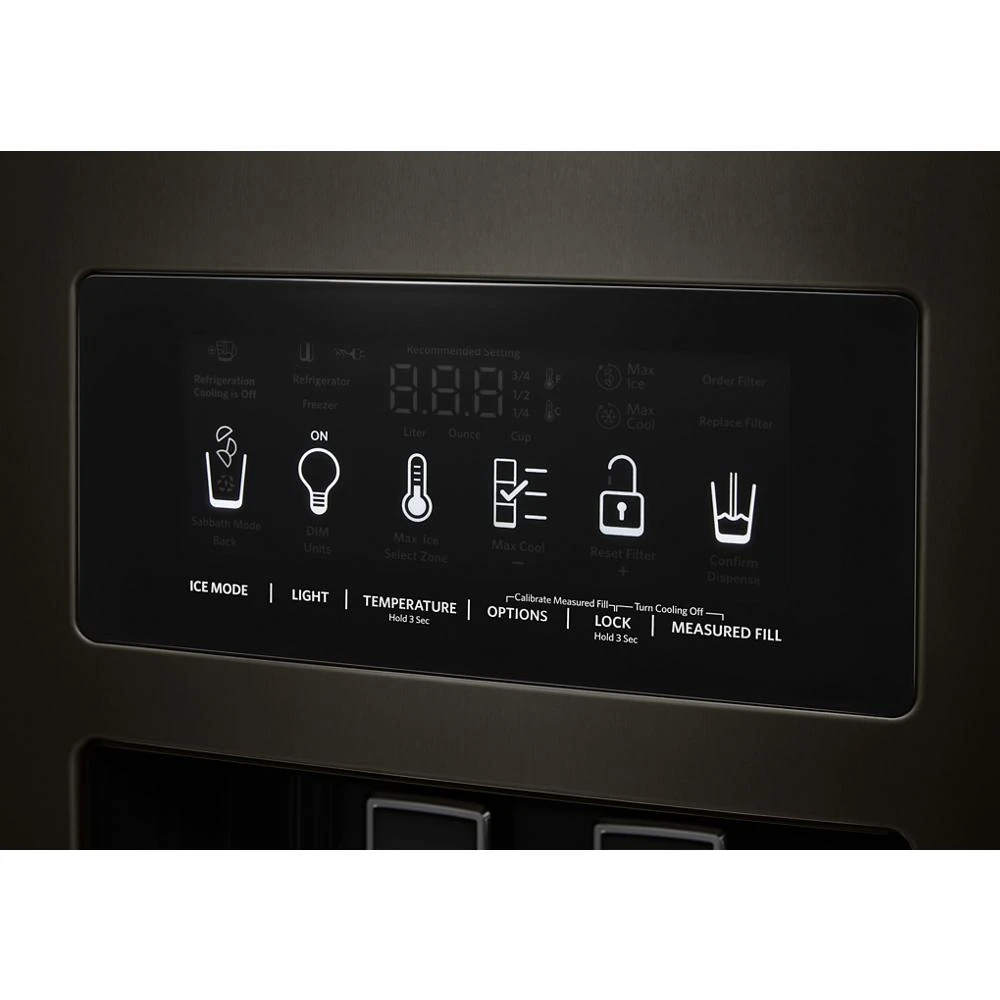 22.6 cu ft. Counter-Depth Side-by-Side Refrigerator with Exterior Ice and Water and PrintShield™ finish KRSC703HBS