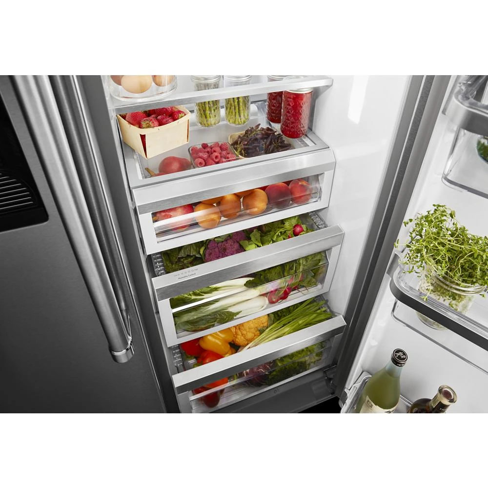 22.6 cu ft. Counter-Depth Side-by-Side Refrigerator with Exterior Ice and Water and PrintShield™ finish KRSC703HBS