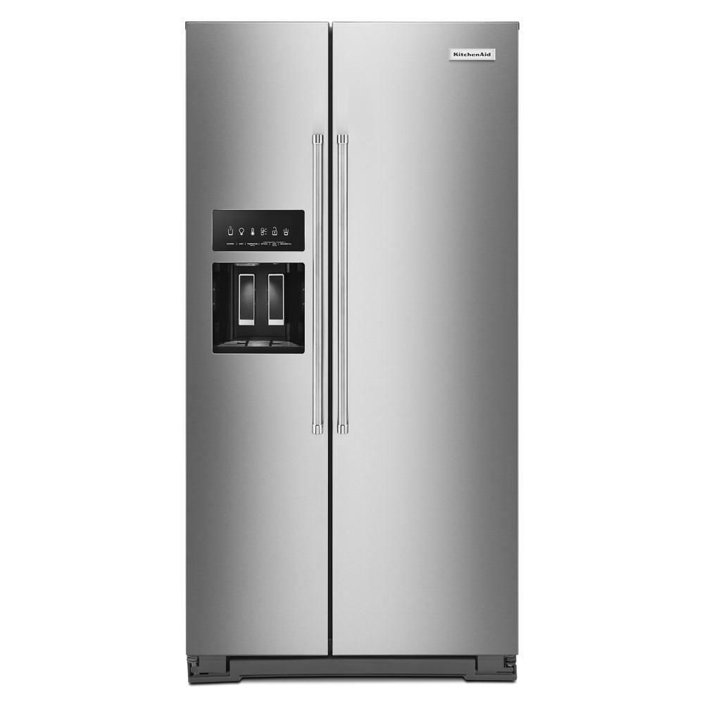 22.6 cu ft. Side-by-Side Refrigerator with Exterior Ice and Water and PrintShield™ finish KRSC703HPS