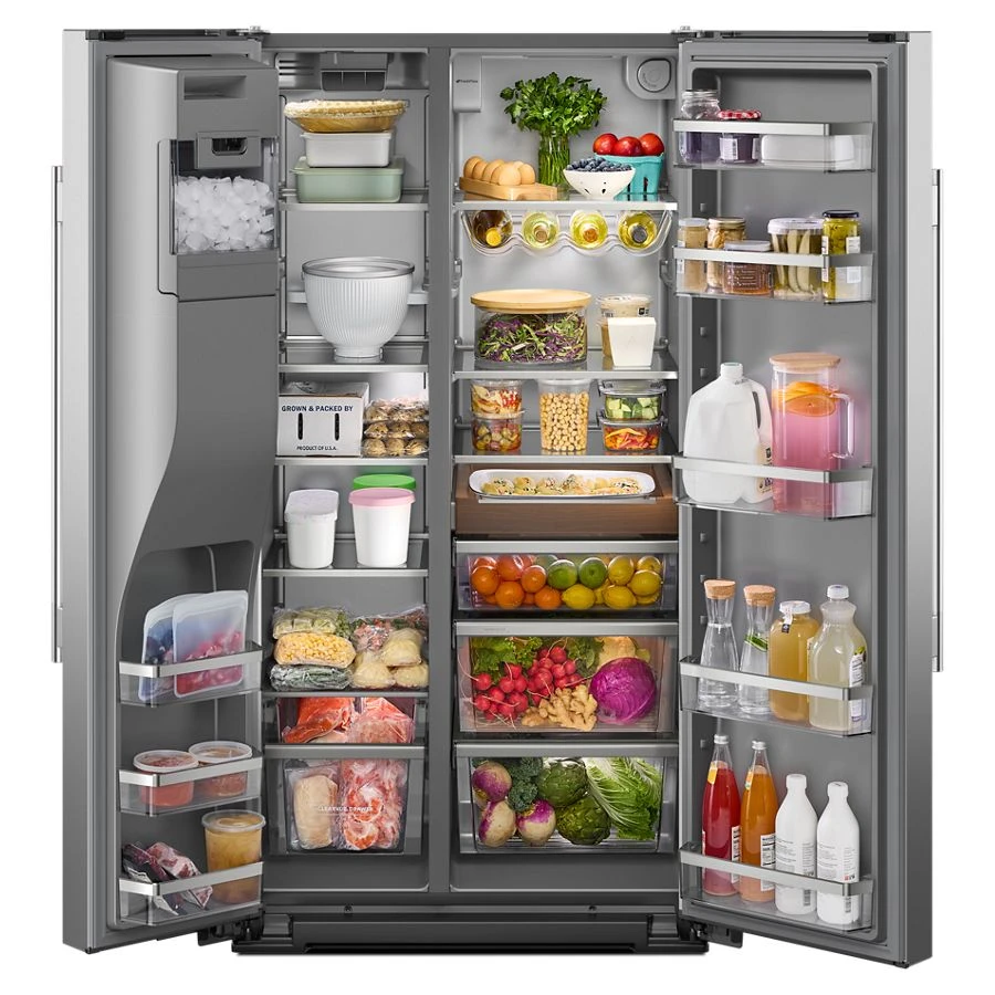 28.7 Cu. Ft. Side-by-Side Refrigerator with Exterior Ice and Water Dispenser and Removable Under-Shelf Wine Rack KRSF336RPS