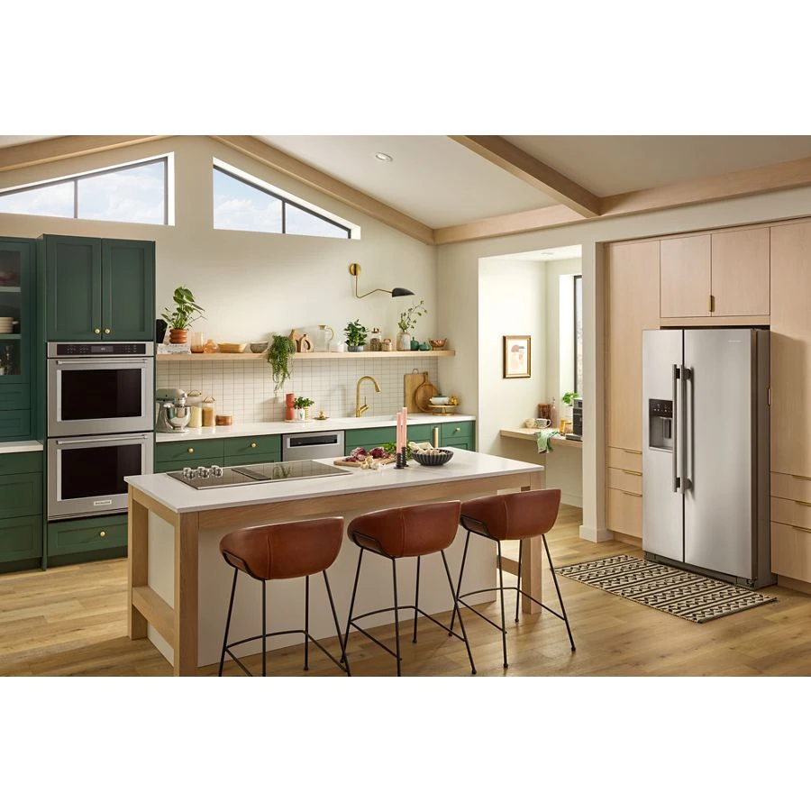28.7 Cu. Ft. Side-by-Side Refrigerator with Exterior Ice and Water Dispenser and Removable Under-Shelf Wine Rack KRSF336RPS