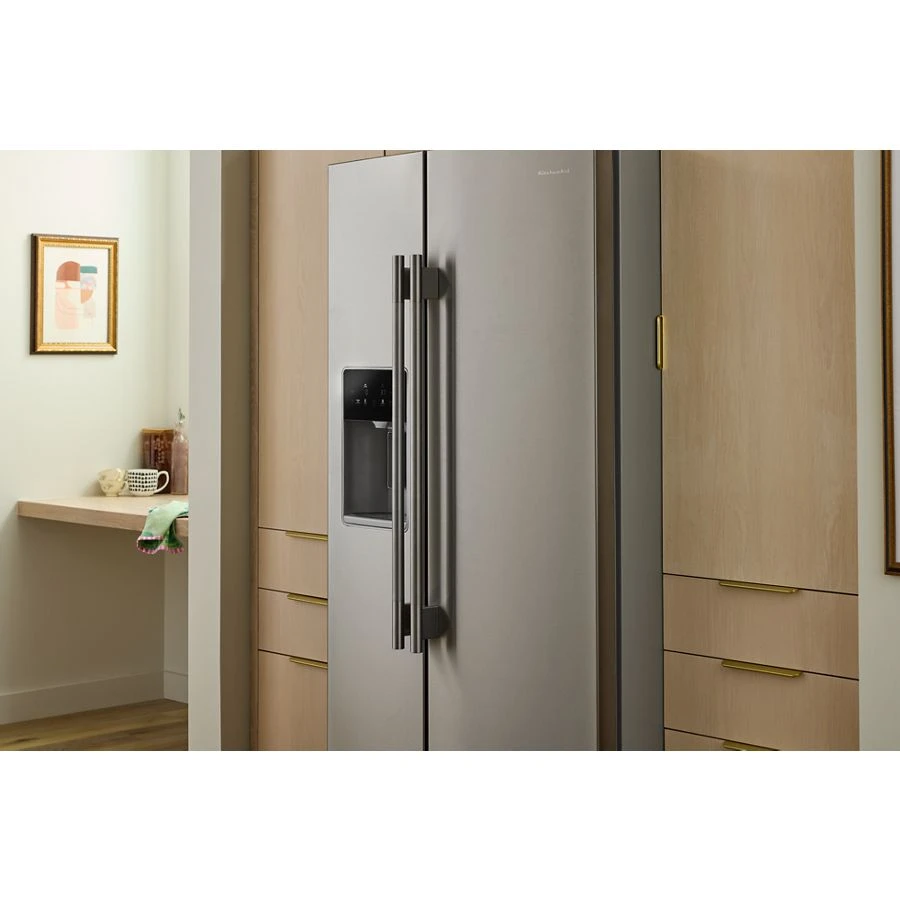 28.7 Cu. Ft. Side-by-Side Refrigerator with Exterior Ice and Water Dispenser and Removable Under-Shelf Wine Rack KRSF336RPS