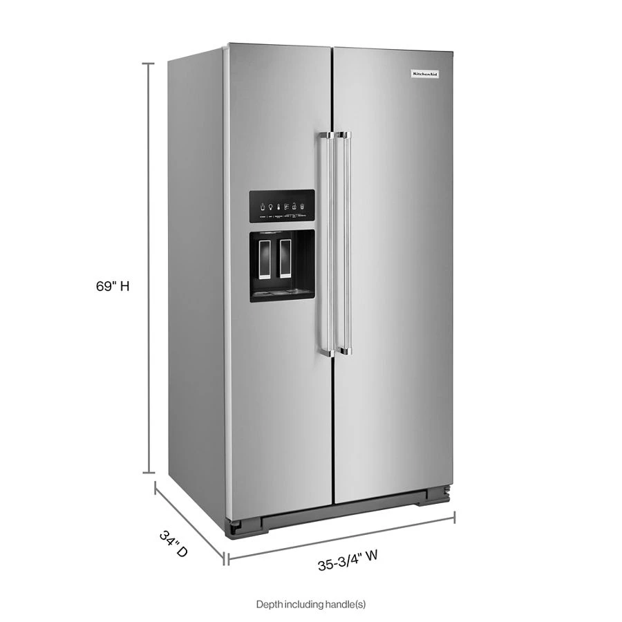 24.8 cu ft. Side-by-Side Refrigerator with Exterior Ice and Water and PrintShield finish KRSF705HPS