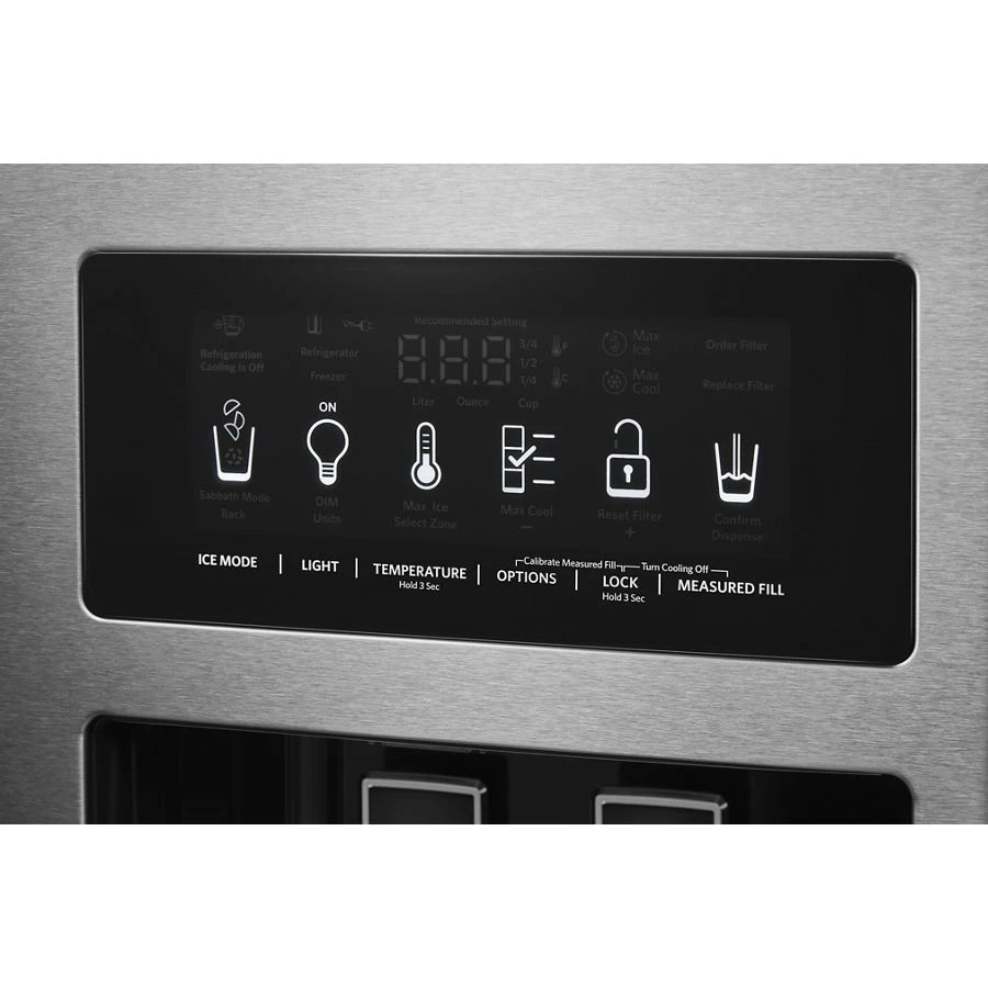 24.8 cu ft. Side-by-Side Refrigerator with Exterior Ice and Water and PrintShield finish KRSF705HPS