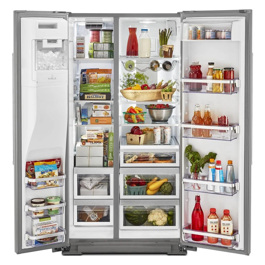 24.8 cu ft. Side-by-Side Refrigerator with Exterior Ice and Water and PrintShield finish KRSF705HPS