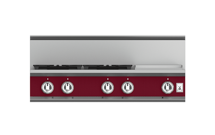 36" 4-Burner Rangetop with 12" Griddle KRT364GDBG