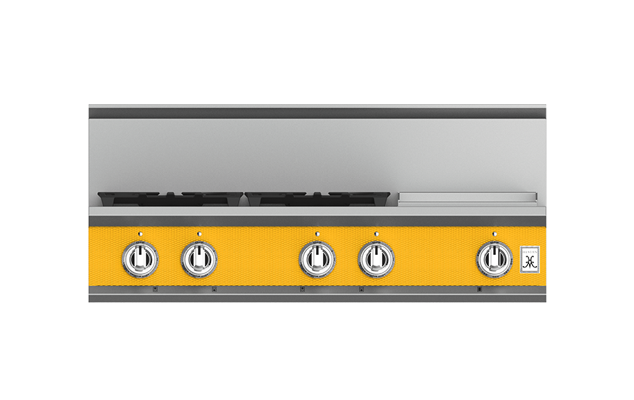 36" 4-Burner Rangetop with 12" Griddle KRT364GDYW