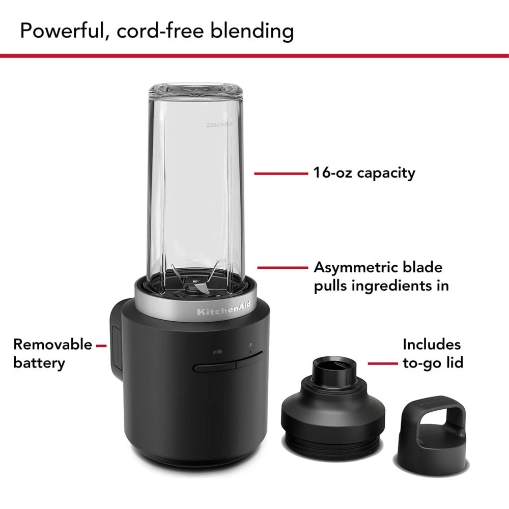 KitchenAid Go® Cordless Personal Blender - battery included KSBR256BM