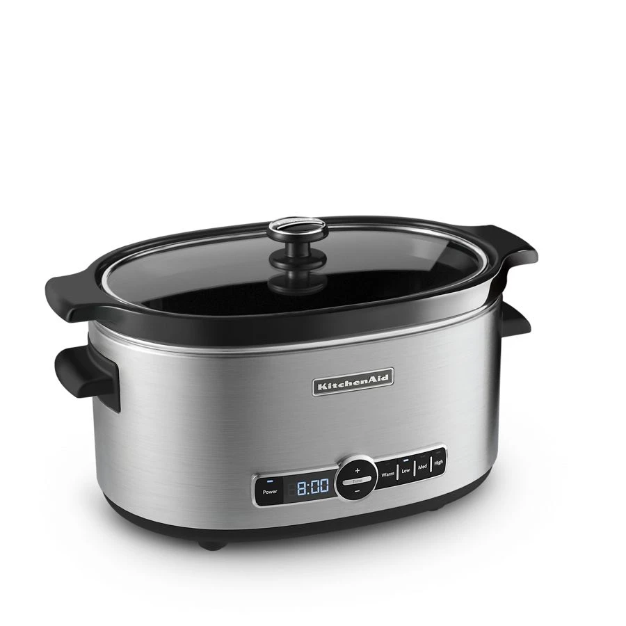 6-Quart Slow Cooker with Solid Glass Lid KSC6223SS