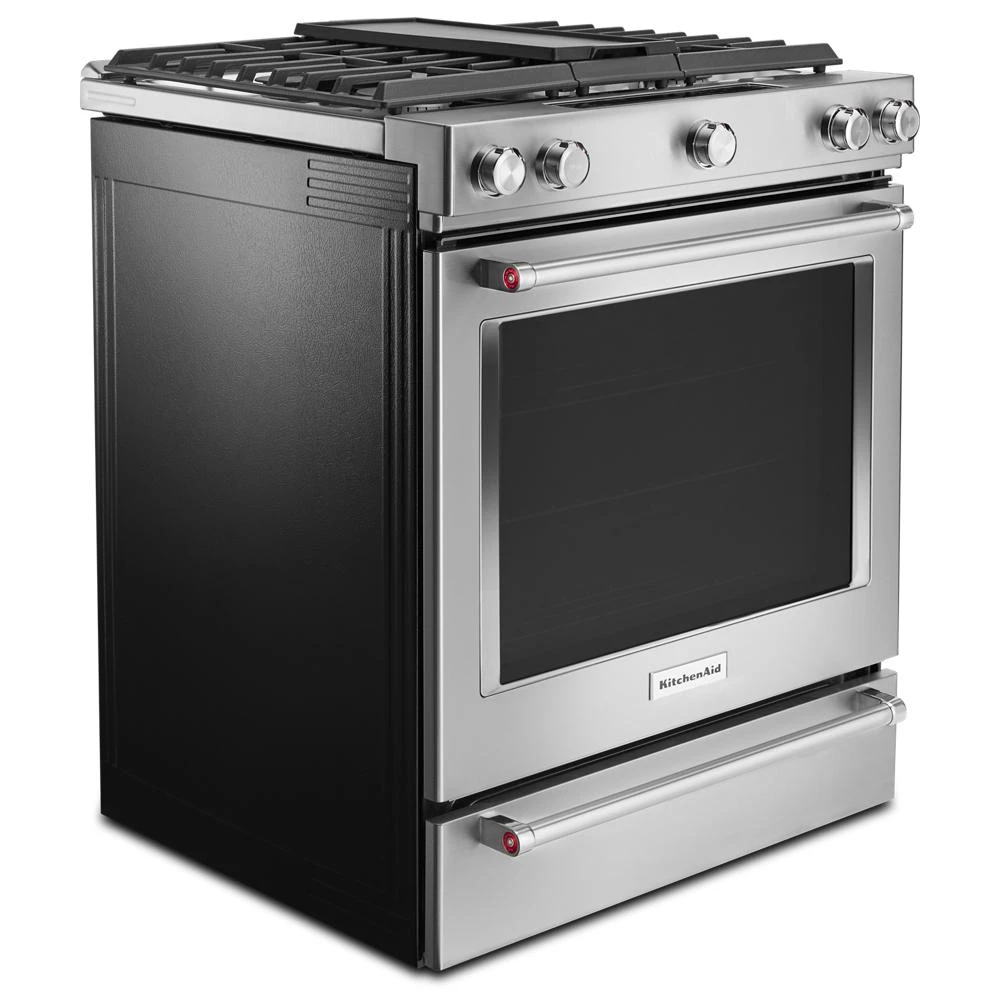 30" 5-Burner Dual Fuel Convection Slide-In Range with Baking Drawer KSDB900ESS